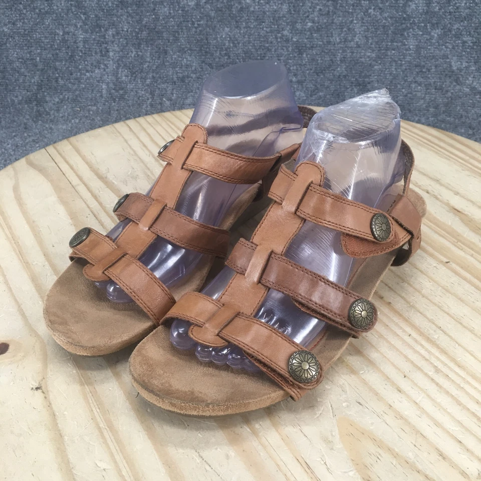 Sandalias Rockport By Cobb Hill para mujer de 9,5 anchas con cuña de miel correa con correa marrón Foto 3 de 4