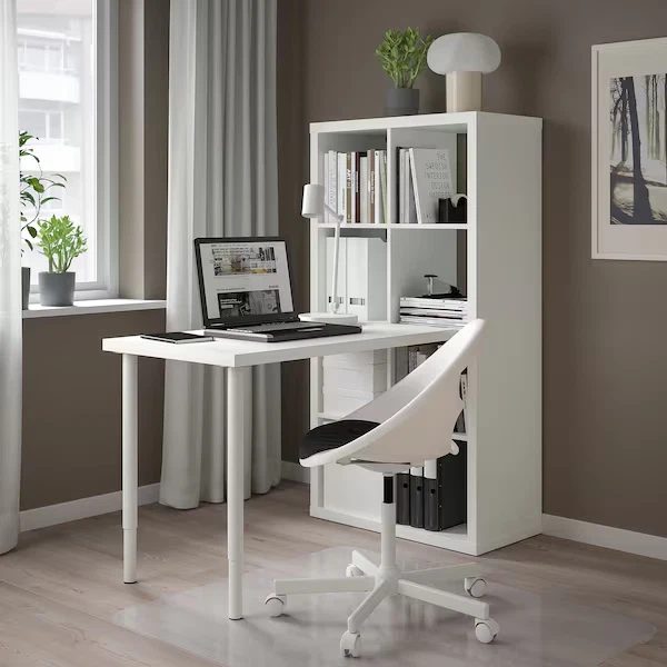 IKEA LINNMON テーブル 120x60 ホワイトOLOV脚4本セット LINNMON リンモン / ADILS オディリス テーブル, ホワイト