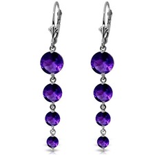 14K. GOLD CHANDELIER EARRING WITH NATURAL AME...