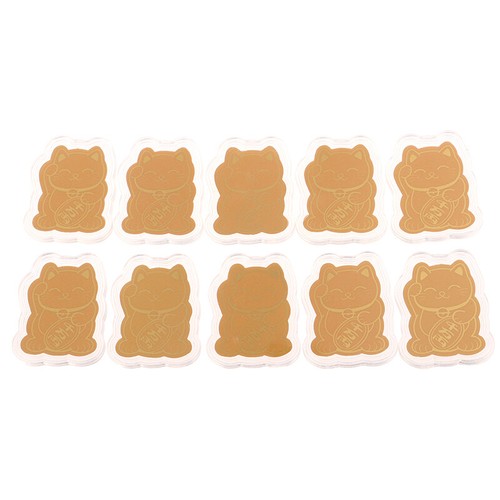 10Pcs Gold Foil Lucky Cat Mobile Phone Decoration Sticker Gold Patch Decoration - Zdjęcie 4 z 12