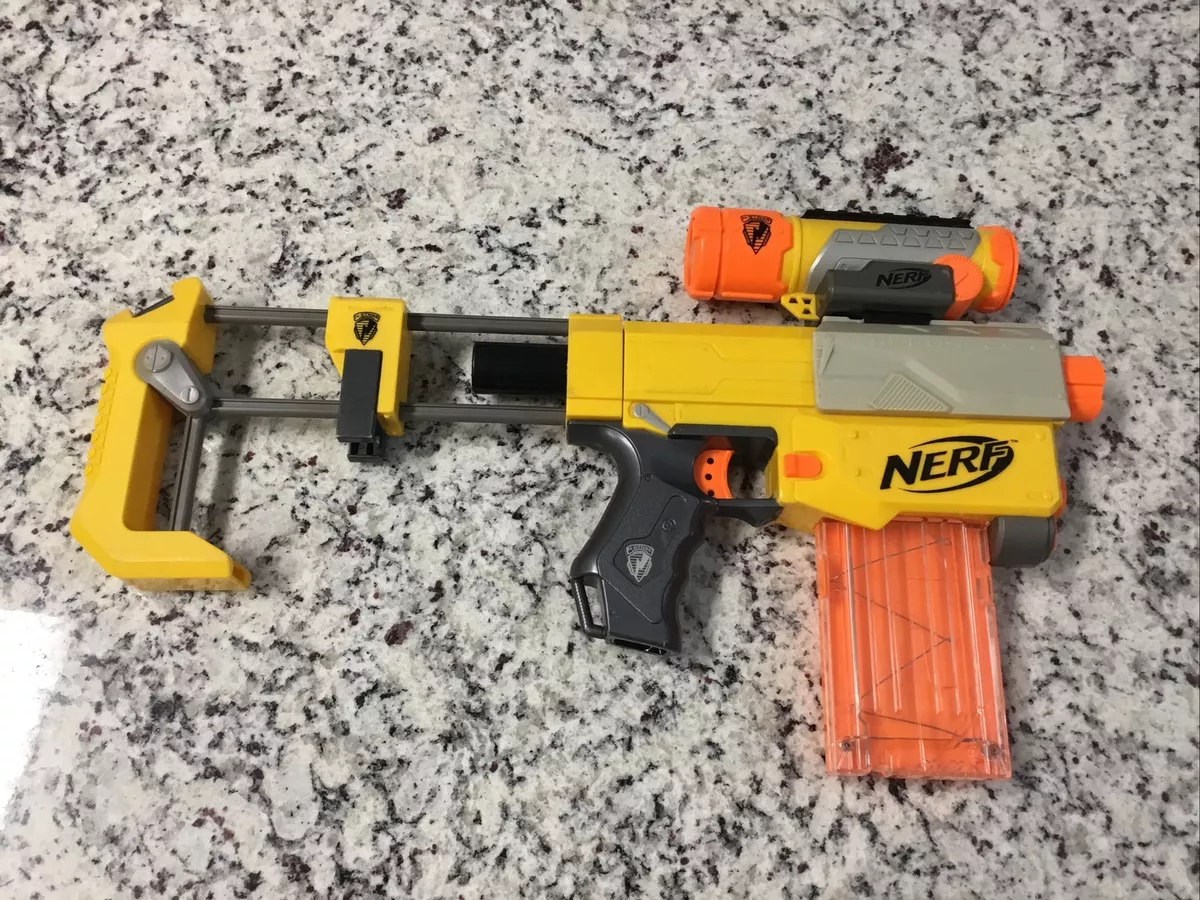 NERF N-Strike Long Strike CS-6 rifle gun W Scope. No Shoulder