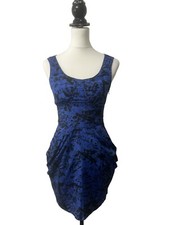Twenty8Twelve By Sienna Miller Blue Silk Blend Mini Dress UK6 Women Abstract Par