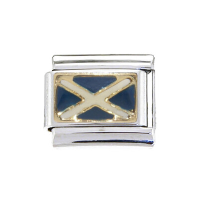 Schottland Flagge Emaille italienischer Charm - passt 9mm klassischen italienischen Bettelarmbändern