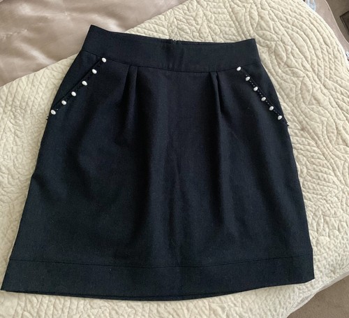 NWT BLUMARINE Gray Wool MINI SKIRT - Picture 2 of 9