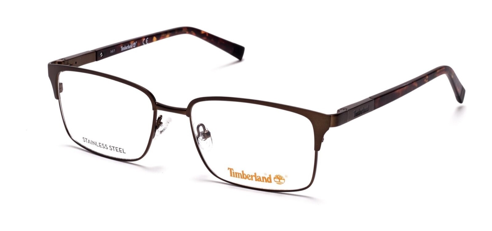 Оправа для очков Timberland TB1604 049 Коричнево-бронзовая прямоугольная металлическая 53-17-140 RX 18290₽