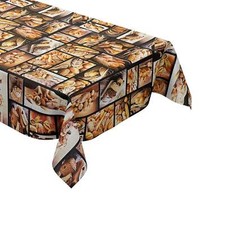 Nappe de Table en Toile Cirée Pain Pâtisserie Baguette 01470-01 Carré Rond Oval