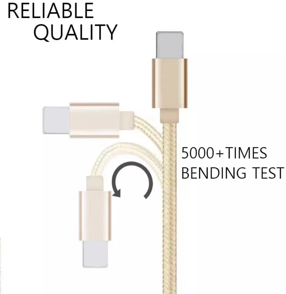 Cable de carga USB de alta resistencia de 10 pies para iPhone 13 11 XR X 8 7 6 cable cargador iPad Foto 4 de 4