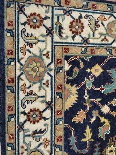 8x10 Quick Ship! Blue Hand made Modern Oushak Area Rugs, Oriental Floor Carpet - Picture 12 of 24