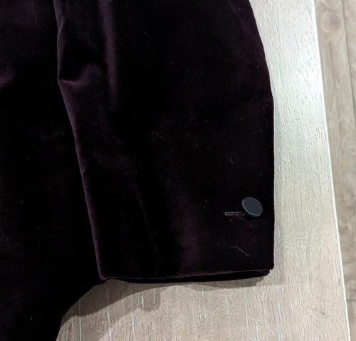 $ 695 Herren Boss Theory "Chambers" Samt schmale Passform Abendessen Jacke Malbec US 36R - Bild 4 von 8