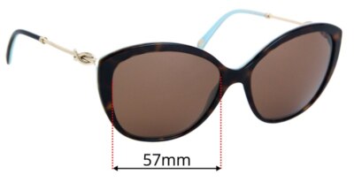 SFx Replacement Sunglass Lenses Fits Tiffany Co Tf4146 57mm Wide