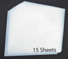 12" Mylar Sheets 7.5Mil White for Airbrush Stencil Cutting, Quilting,Cricut 15PK