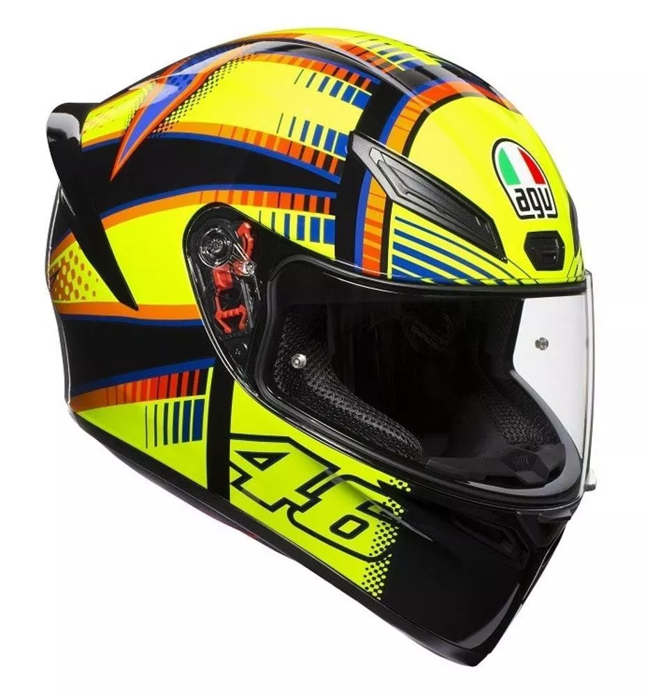 CASCO AGV INTEGRALE K1 REPLICA VALENTINO ROSSI SOLELUNA 2015 TAGLIA S