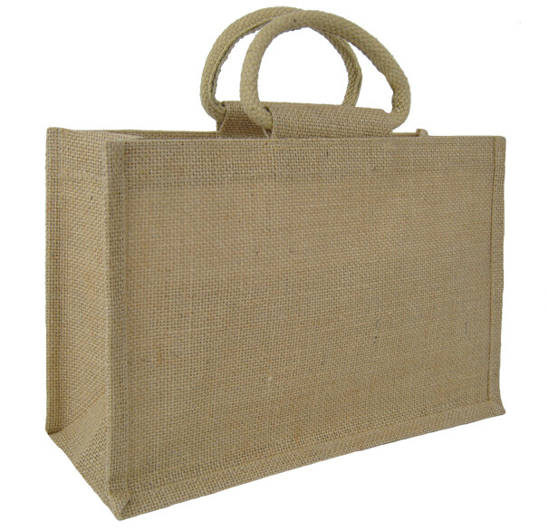 Natural Jute Gift Bag - Eco Friendly Gift Packaging, Lunch Bag - 30x12x20cm