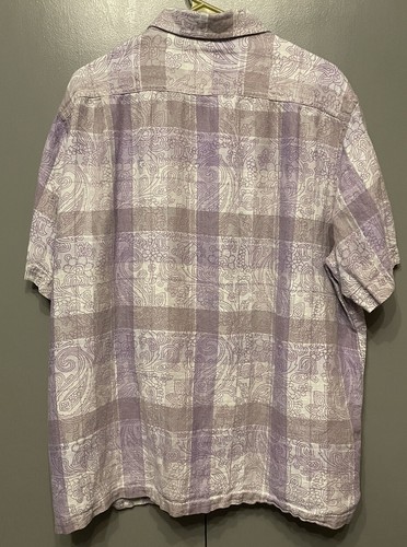 Camisa Top de Lino Hawaiano XXL Tasso Elba Island - Imagen 2 de 4