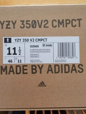Yeezy Boost 350 V2 CMPCT Slate Onyx  BRAND NEW DS MALE US SIZE 11.5