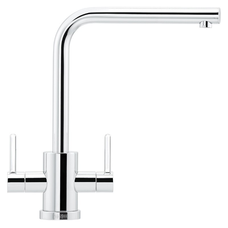 Franke Krios Swivel Spout Twin Lever Kitchen Sink Mixer Tap in Polished Chrome