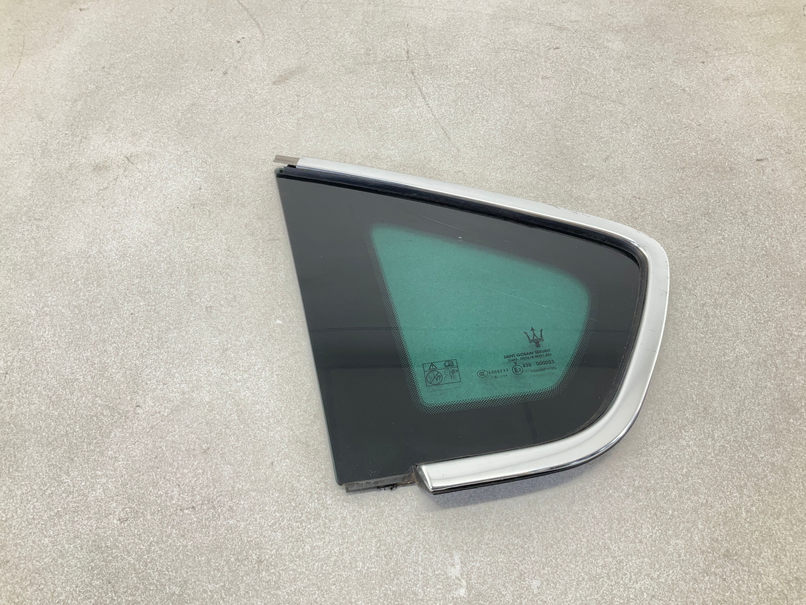 17-20 MASERATI Levante Rear Left Driver Quarter Window Glass OEM CM