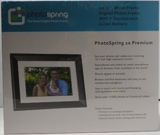 PhotoSpring Portable 10in 16GB Premium WiFi Digital Picture Frame PS101-16-BLK