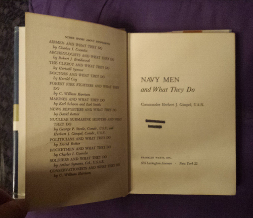 Navy Men And What They Do by Herbert Gimpel 1963 hardcover, ex-library - Picture 3 of 8
