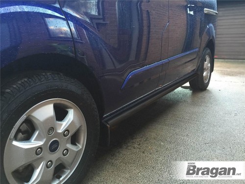 To Fit 06 - 14 Volkswagen Crafter SWB Black Steel Side Bars Tubes - Picture 2 of 5