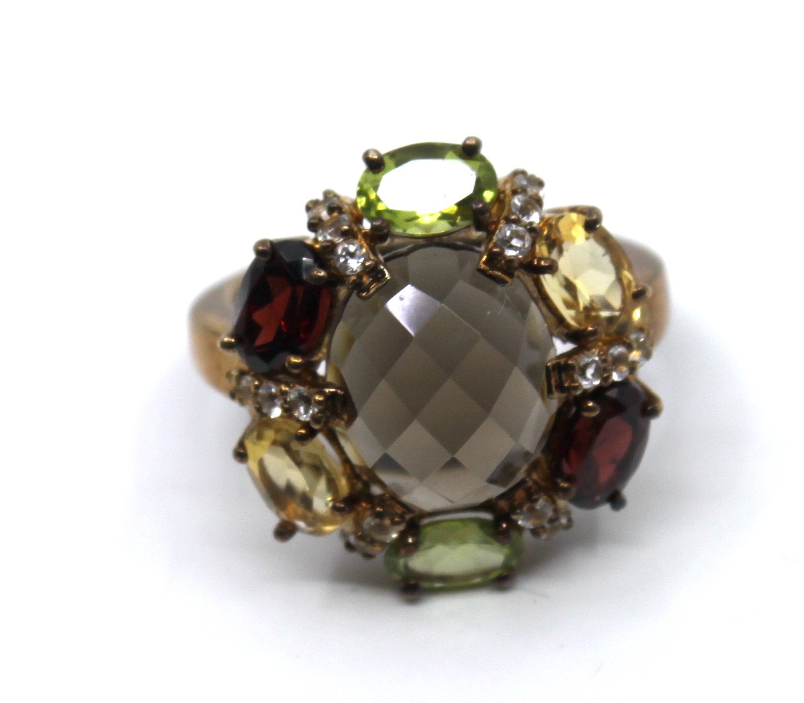 Multi Natural Gemstone Statement Ring in Sterling… - image 4