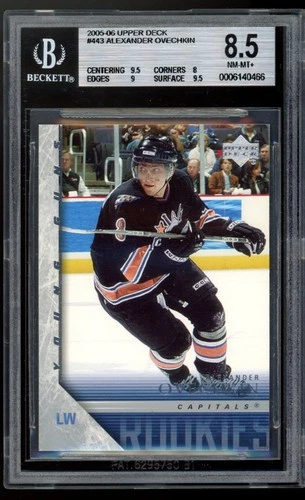2005-06 Upper Deck #443 Alexander Ovechkin Rookie BGS 8.5 NM-MT+. Capitals