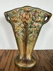 Weller pottery fan vase Tree Flower Pattern 7" **READ**