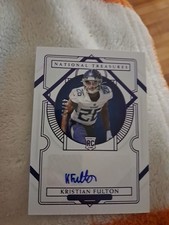 2020 National Treasures Kristian Fulton Purple Ink Autograph # 48/50...
