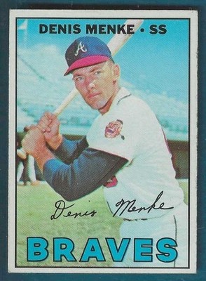 1967 Topps Baseball Atlanta Braves Denis Menke #518 SP Hi Number EX-EX+