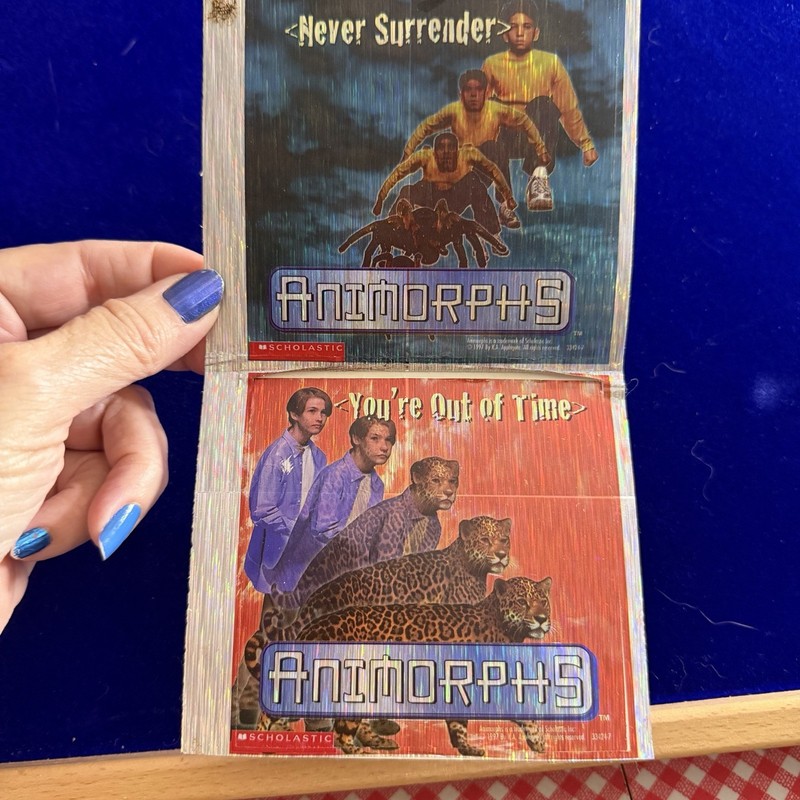 Vintage 90’s Animorphs Scholastic Stickers 2 Never Surrender / Out Of Time