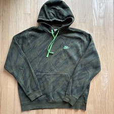 Nike Men's Fleece Pullover Hoodie Camo Colors W/Embroidered Swoosh Size Large