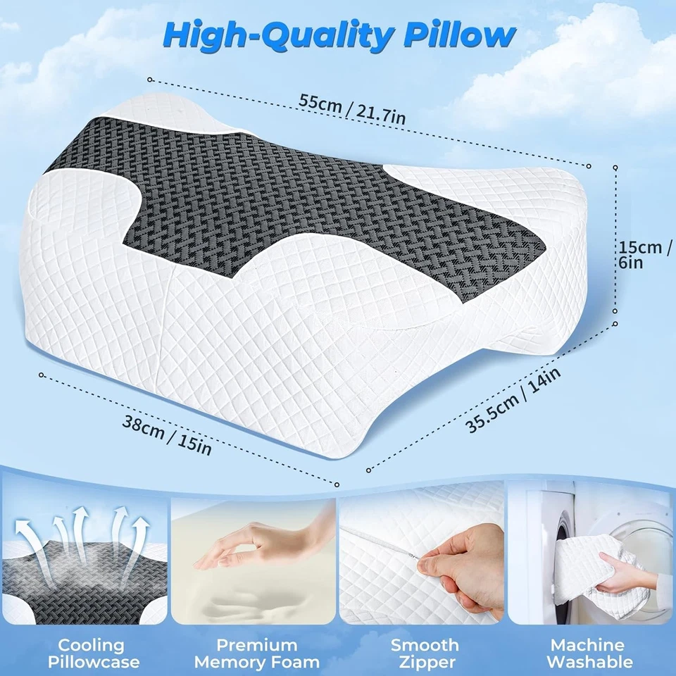 Side Sleeper Pillow with Arm Hole, Upgraded Shoulder Relief System for Neck Pain - Image 2 of 4