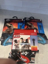 3 Sets Cuddl Duds JURASSIC & STAR WARS Boys Pajamas BASE LAYERS 12/14 NWT