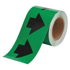BRADY 91408 Arrow Tape,Green,4in W,90ft Roll L 3GTP1