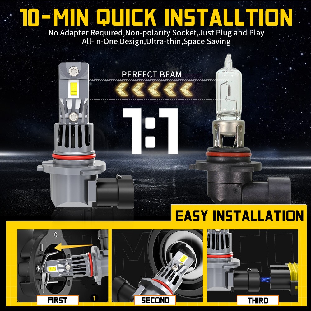 For Acura NSX 1995-2001 - Combo LED Headlights Bulbs 6500K Kit High Low Beam 4x