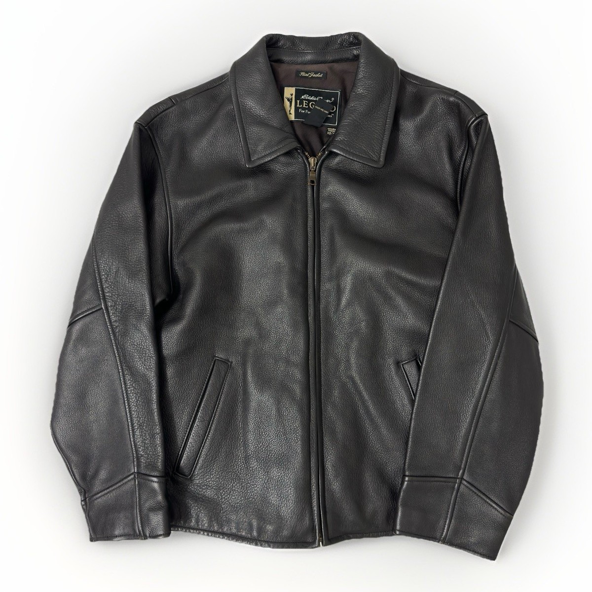 Eddie Bauer Legend Stine Leather Jacket Women's Dark Brown Biker