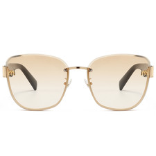 Miu Mi 25030 Sunglasses Gold Frame Brown Gradient Resin Lenses 52-20-145mm UV