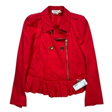 NWT Sonia Rykiel Double Boutonnage Jacket Size 40 18"x22.5" Red