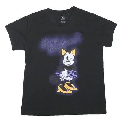 DISNEY T-Shirt Graphique Col Ras du Cou Manche Courte Noir Femme L - Photo 1/4