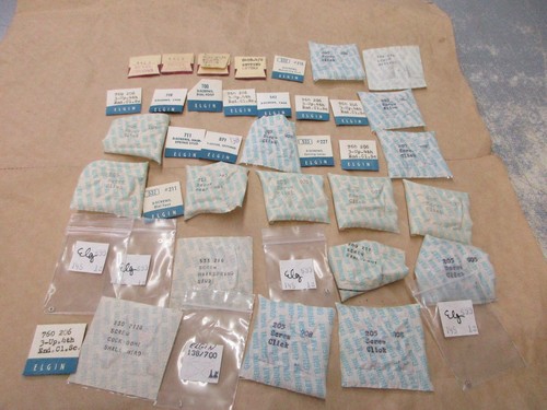 Lot NEW Mixed Elgin Watch Parts Watchmaker Repair Parts Lot 50