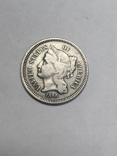 1866 THREE CENT Nickel CHEAP !!!