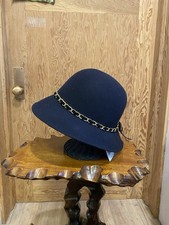 Vintage Liz Claiborne Black Cloche Hat With Tags