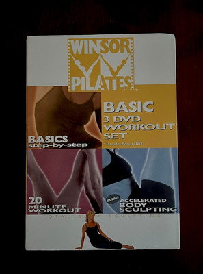 WINSOR Pilates Basic 3 DVD Workout Set Exercise Fitness 2002 20 Minute Workout