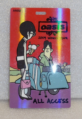 Oasis World Tour 2009 AAA PASS Pete McKee artwork MINT
