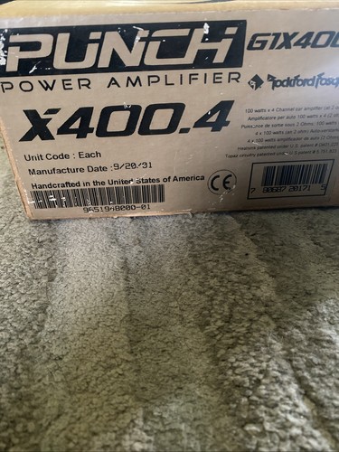 Nuevo amplificador de 4 canales Rockford Fosgate Punch X400.4. Trans Ana. Hecho en USA - Imagen 3 de 5