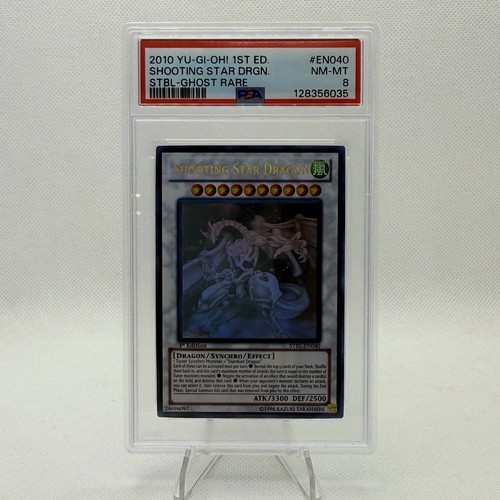 2010 YuGiOh Shooting Star Dragon 1st Edition Ghost Rare STBL-EN040 PSA 8