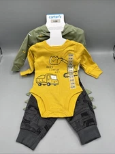 Carter's Boy's 4-Piece Long Sleeve Bodysuits & Jogger Pants Set