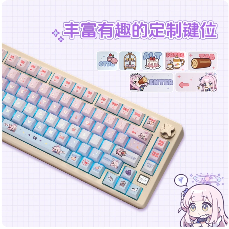 CHERRY x Blue Archive PIXIU75 Afternoon Sweet Dream Wireless Tri-Mode Keyboard - Image 3 of 4