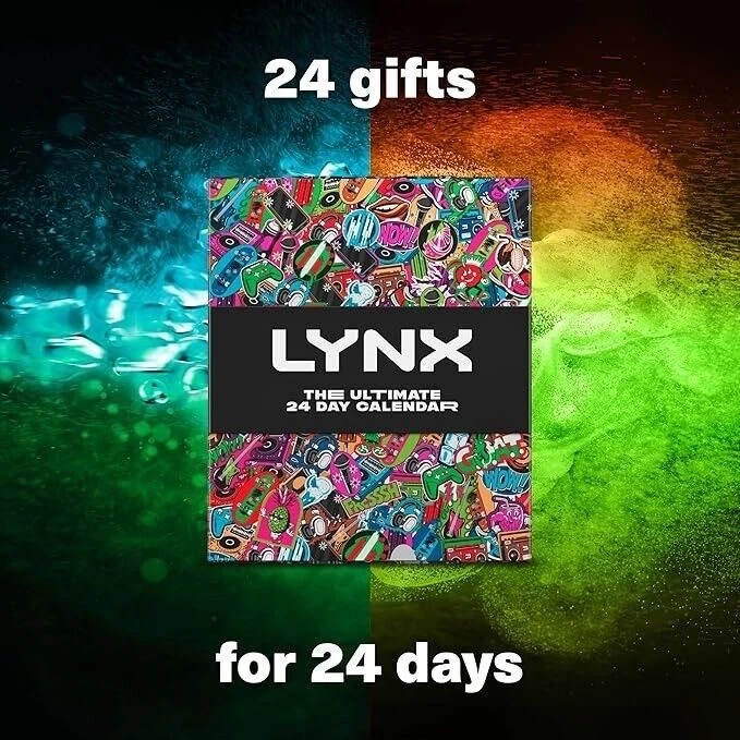 Lynx 24 Day Advent Calendar, The Ultimate 24 Day Calendar Gift Set Christmas Men - Image 2 of 3