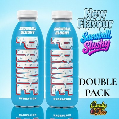 Prime Hydration x 2 Snowball Slushy 500ml Blueberry Raspberry New Flavour Drink